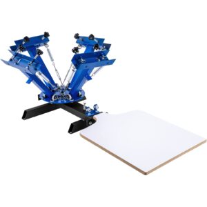 vevor screen printing press 4 color 1 station screen printing machine removable pallet silk screen printing machine for diy t-shirt printer