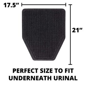 Urinal Mats (8 Pack) - Bathroom Urinal Mat for Floor - Dark Gray Commercial Splash Mats for Men's Restroom