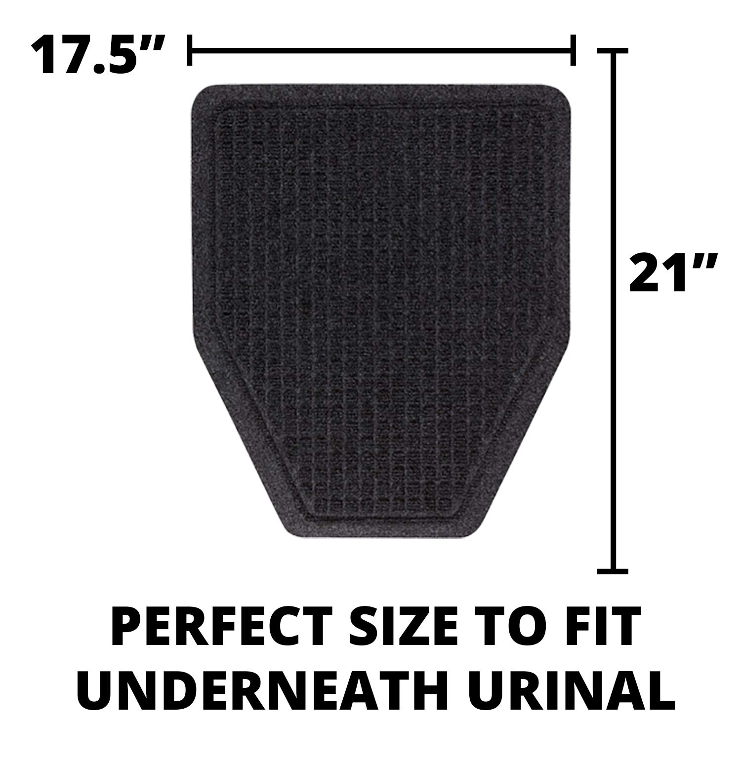 Urinal Mats (8 Pack) - Bathroom Urinal Mat for Floor - Dark Gray Commercial Splash Mats for Men's Restroom