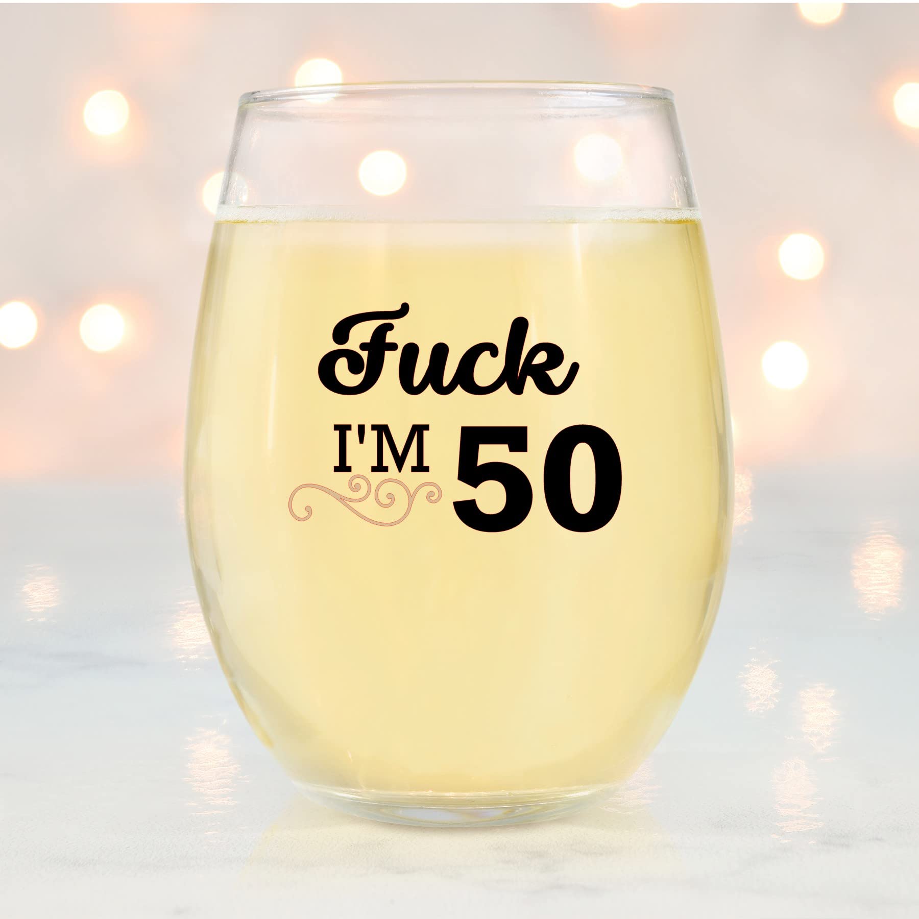 Fuck I'm 50, 21 Oz, Wine Glass, 50th Birthday, Birthday Wine Glass