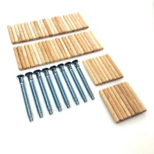 replacementscrews hardware kit compatible with ikea kallax 3 x 4 shelf unit 104.099.32 - all screws (104321) and dowels (101339)
