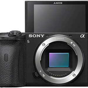 Sony Alpha A6600 Mirrorless Digital Camera Body with 64GB Card + Battery & Charger + Case + Strap + Tripod + Flash + Soft Box + Kit