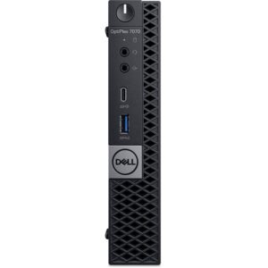 Dell OptiPlex 7070 MFF Desktop Computer Intel Core 9th Gen i7-9700T 2.00GHz to 4.30GHz 8-Cores CPU 16GB DDR4-2666MHz Memory 256GB NVMe PCIe SSD 1TB SATA HHD Windows 10 Pro Dell 3-Years ProSupport Plus