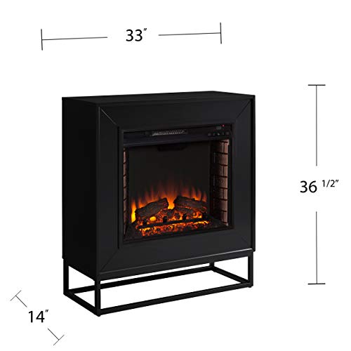 SEI Furniture Frescan Electric Fireplace, Black
