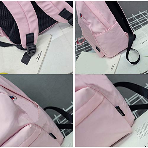 Kawaii Bear Crepe Daypacks Small Travel Backpack Panda Milk Tea Kawaii Bookbag Nylon Laptop Bagpack (10)