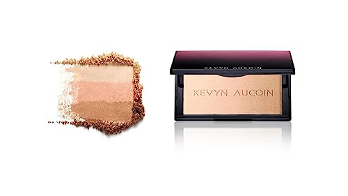Kevyn Aucoin The Neo Highlighter (Sahara): Candlelight, Starlight & Sunlight shades. Highly pigmented palette. All day wear. Temples, cheekbones, brow, chin, nose. Pro makeup artist go to for glow.