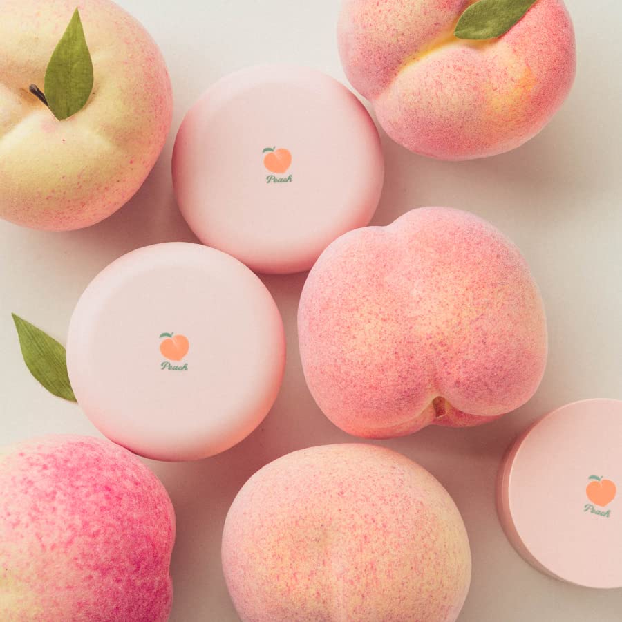 SKINFOOD Peach Cotton Pore Blur Pact - Sebum Control Pack with Silky Texture - Long Lasting Makeup Fixing - Pore Primer with Mineral Powder for Oily Skin - Pore Quick Minimizer