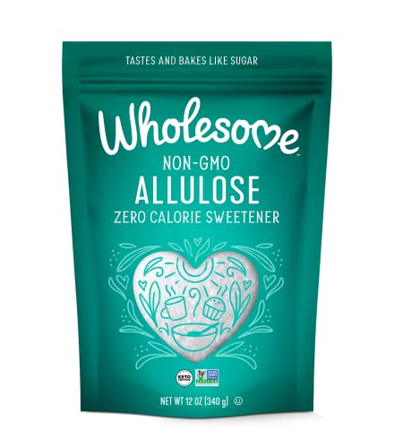 Wholesome Allulose Sweetener, 12-Ounce Bag, Zero Calorie Granulated Sugar Substitute, Non GMO, Non Erythritol, Gluten Free & Vegan Keto Sweetener