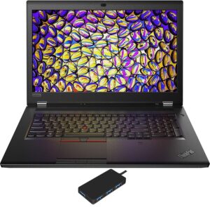 lenovo thinkpad p73 workstation laptop (intel i7-9750h 6-core, 16gb ram, 512gb sata ssd, quadro p620, 17.3" full hd (1920x1080), fingerprint, 3xusb 3.1, 1xhdmi, win 10 pro) with usb3.0 hub