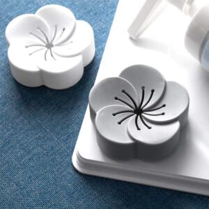 AKOAK 2 Pcs Flower Aromatherapy Box Wardrobe Deodorant Box, Home Bedroom Toilet Toilet Deodorant Aromatherapy Storage Box (Gray)