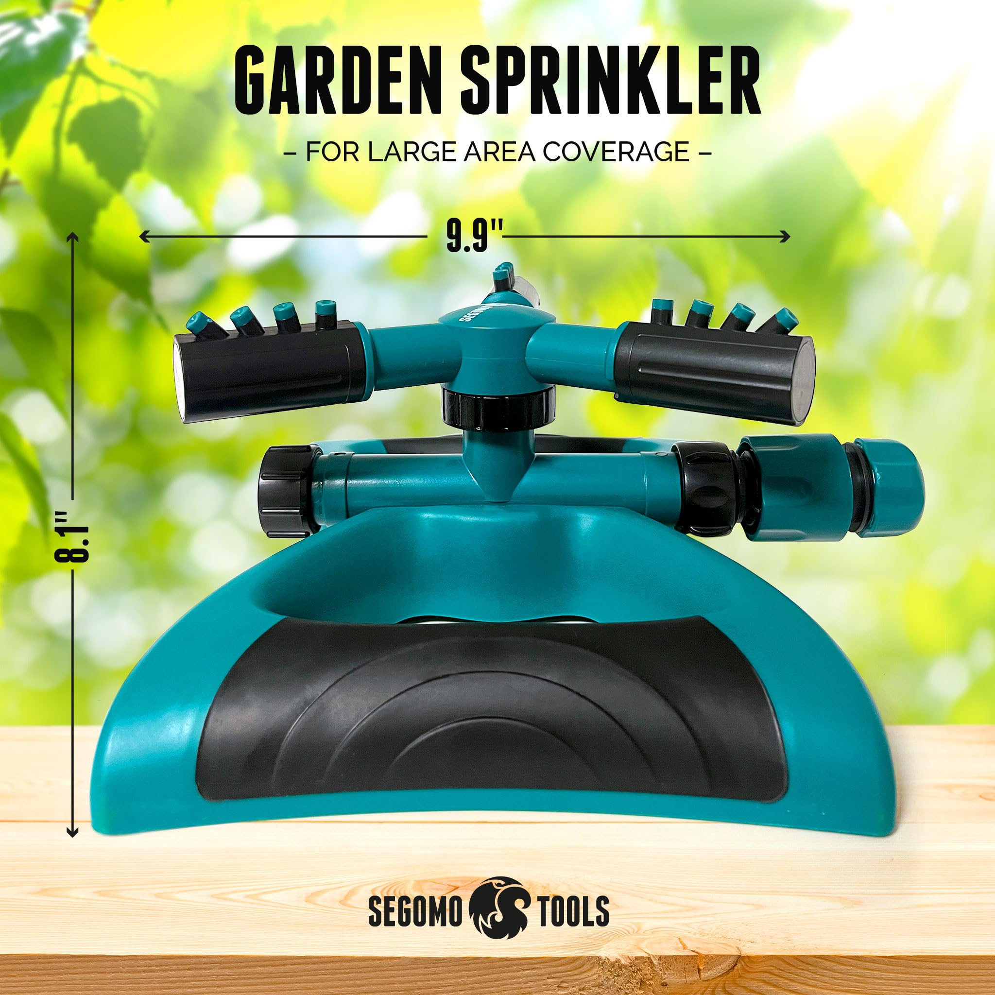 Segomo Tools 360 Degree Automatic Rotating Garden Sprinkler | Lawn Sprinkler | Yard Sprinkler | Sprinklers for Yard | Rotating Sprinkler | Rotating Sprinklers for Yard - GS360