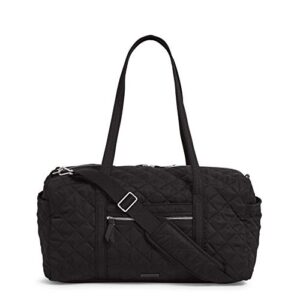 vera bradley women's performance twill medium travel duffle bag, black, one size
