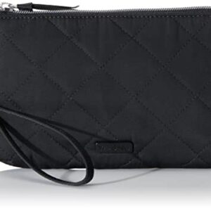 Vera Bradley Women's Performance Twill Wristlet With RFID Protection, Black, One Size