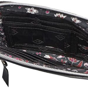 Vera Bradley Women's Performance Twill Wristlet With RFID Protection, Black, One Size