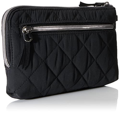 Vera Bradley Women's Performance Twill Wristlet With RFID Protection, Black, One Size