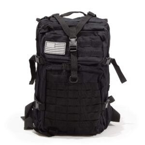 sirius survival 50l expeditionary tactical backpack - large molle bag (black)