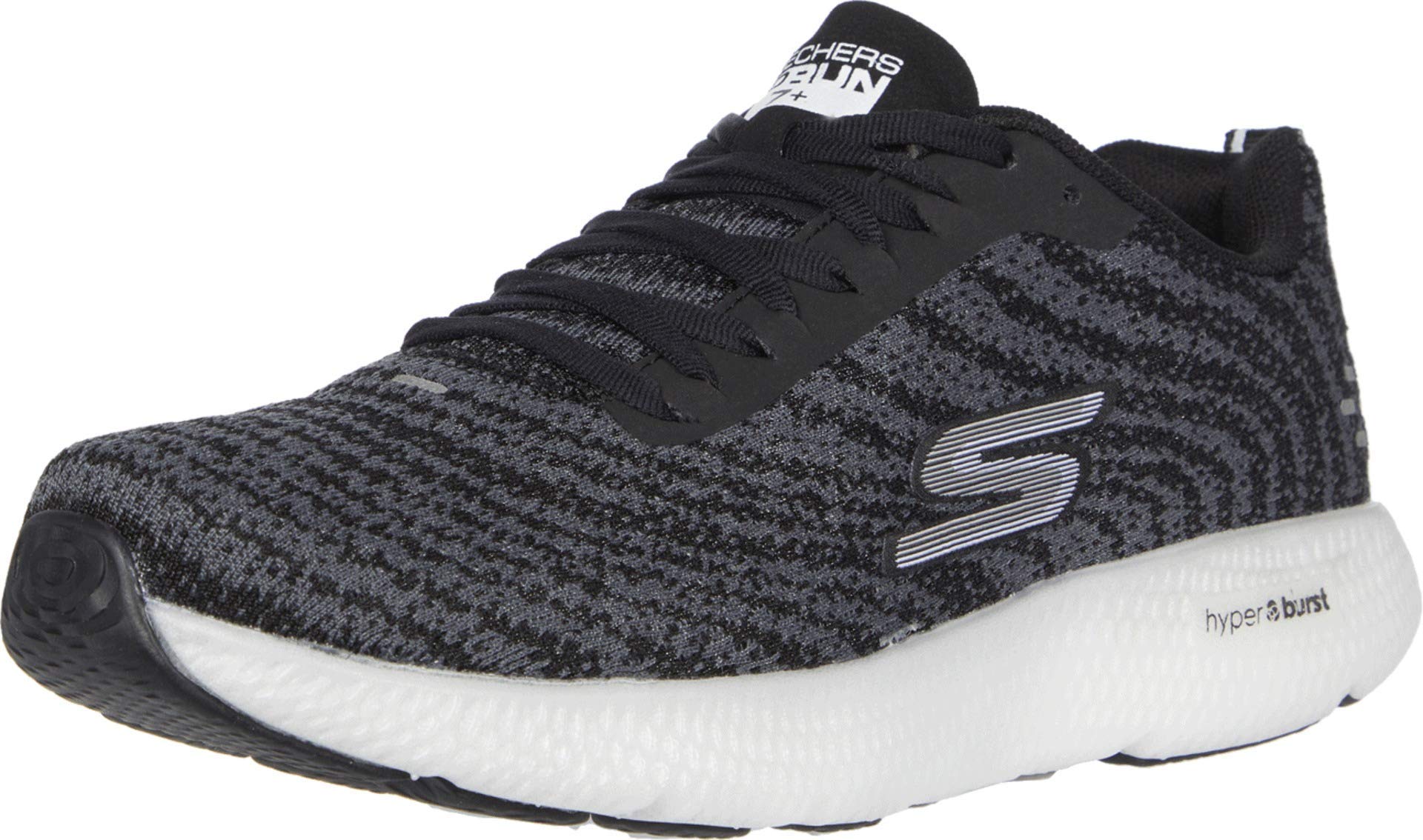 Skechers Women's GOrun 7+ Shoe (Black, 7)