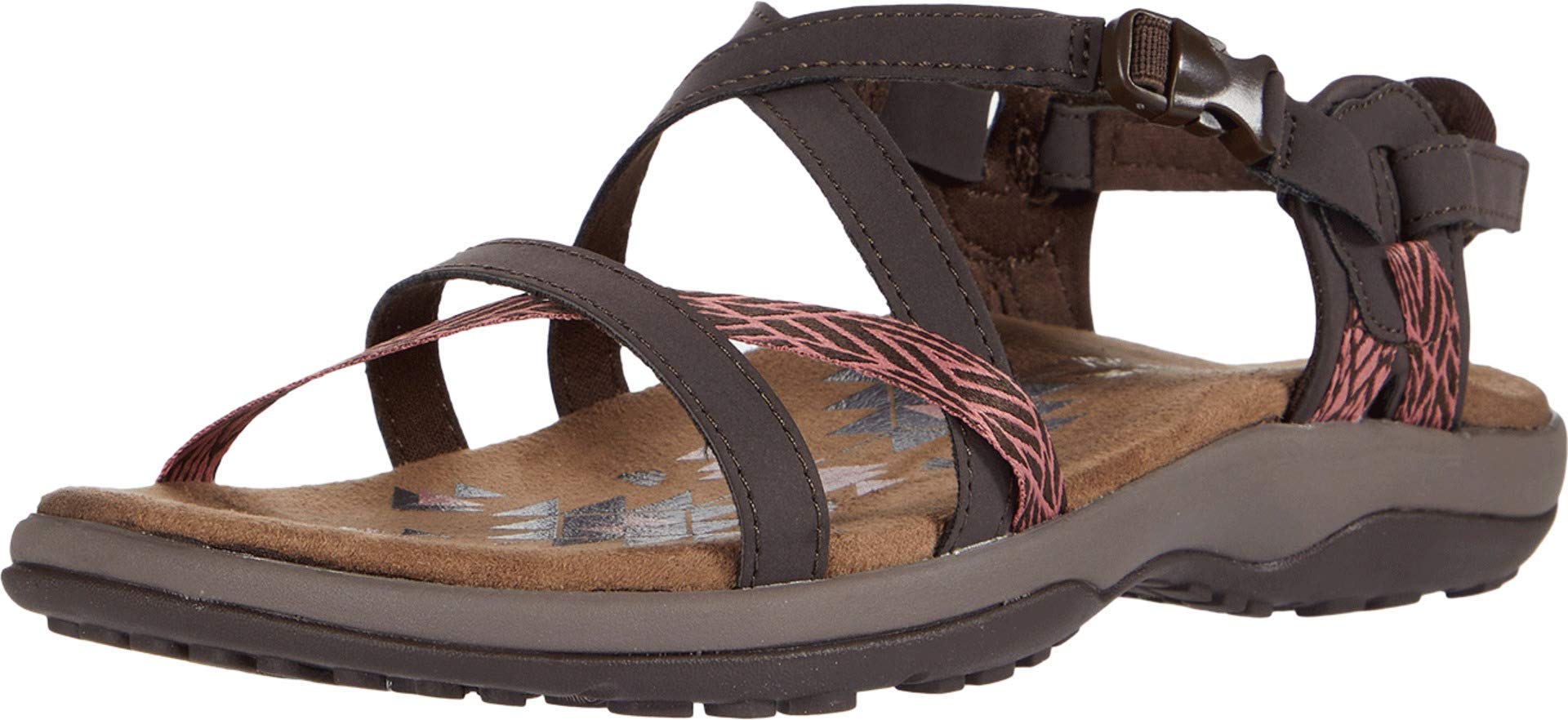 Skechers womens Reggae Slim - Staycation Sport Sandal, Chocolate, 8 US