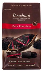 bouchard belgian dark chocolate gluten-free 72% cacao (35.3 oz / 2.2 lb)