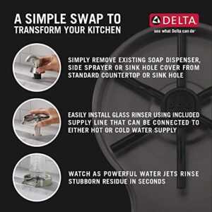 Delta Faucet Glass Rinser for Kitchen Sinks, Kitchen Sink Accessories, Bar Glass Rinser, Chrome GR150