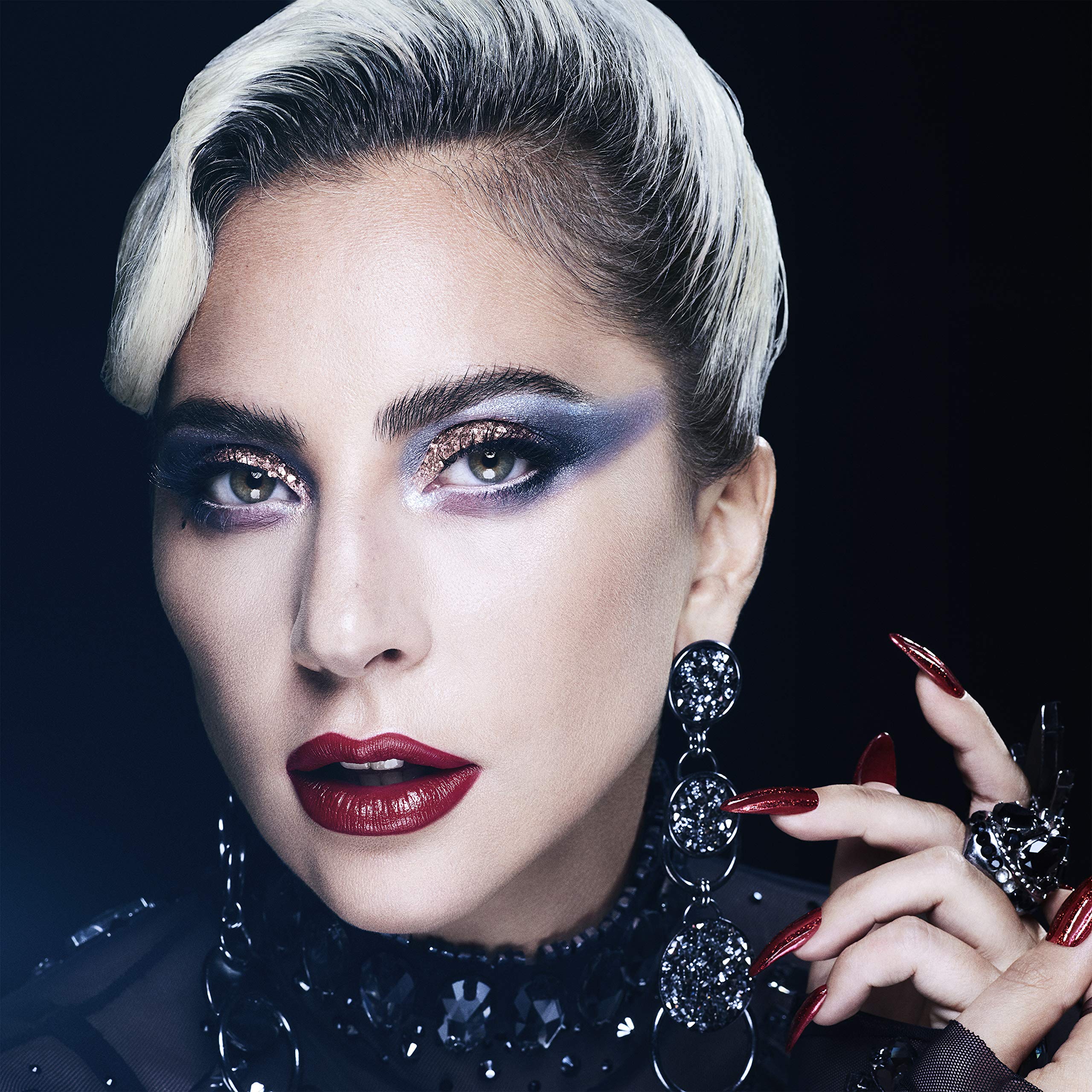 HAUS LABORATORIES By Lady Gaga: RISQUÉ BROW & LASH SPARKLE TOPPER, Brow Gel & Mascara in Black Sparkle, Long Lasting & Buildable Eye Makeup, Vegan & Cruelty-Free, 0.10 Fl. Oz