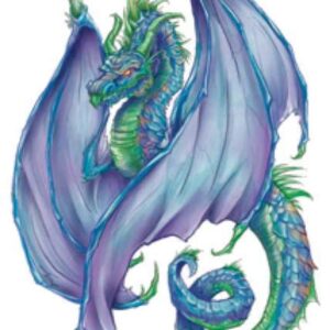 Fantasy Dragons Temporary Tattoos, Set of 10 Colorful Dragon Tattoos