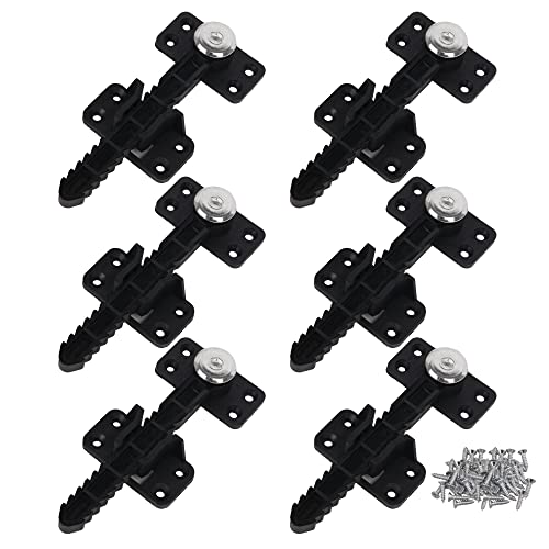 Homeswitch 6Set Furniture Couch Sofa Coated Plastic Invisible Connector Brackets Black