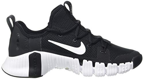 Nike Women's Free Metcon 3 Shoe, Black/White, 7