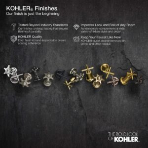 KOHLER K-8801-2MB Duostrainer Sink Strainer, Sink Drain and Strainer with Tailpiece, Vibrant Brushed Moderne Brass