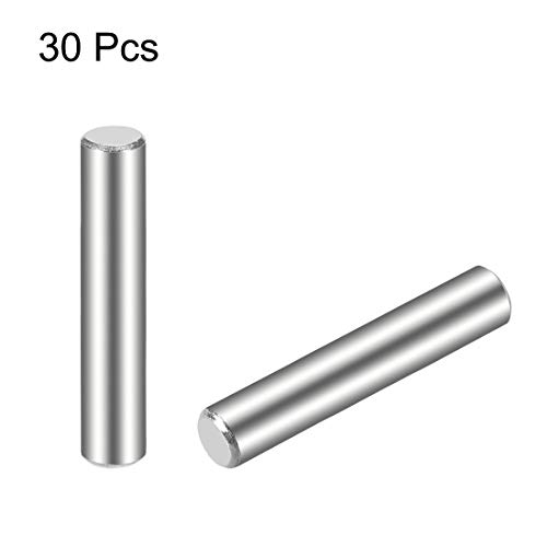 uxcell 4 x 25mm(Approx 5/32") Dowel Pin 304 Stainless Steel Pegs Support Shelves 30Pcs