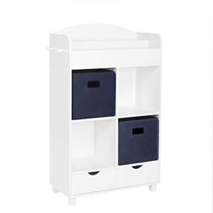 RiverRidge Home RiverRidge Storage Cabinet, White with Navy Bins