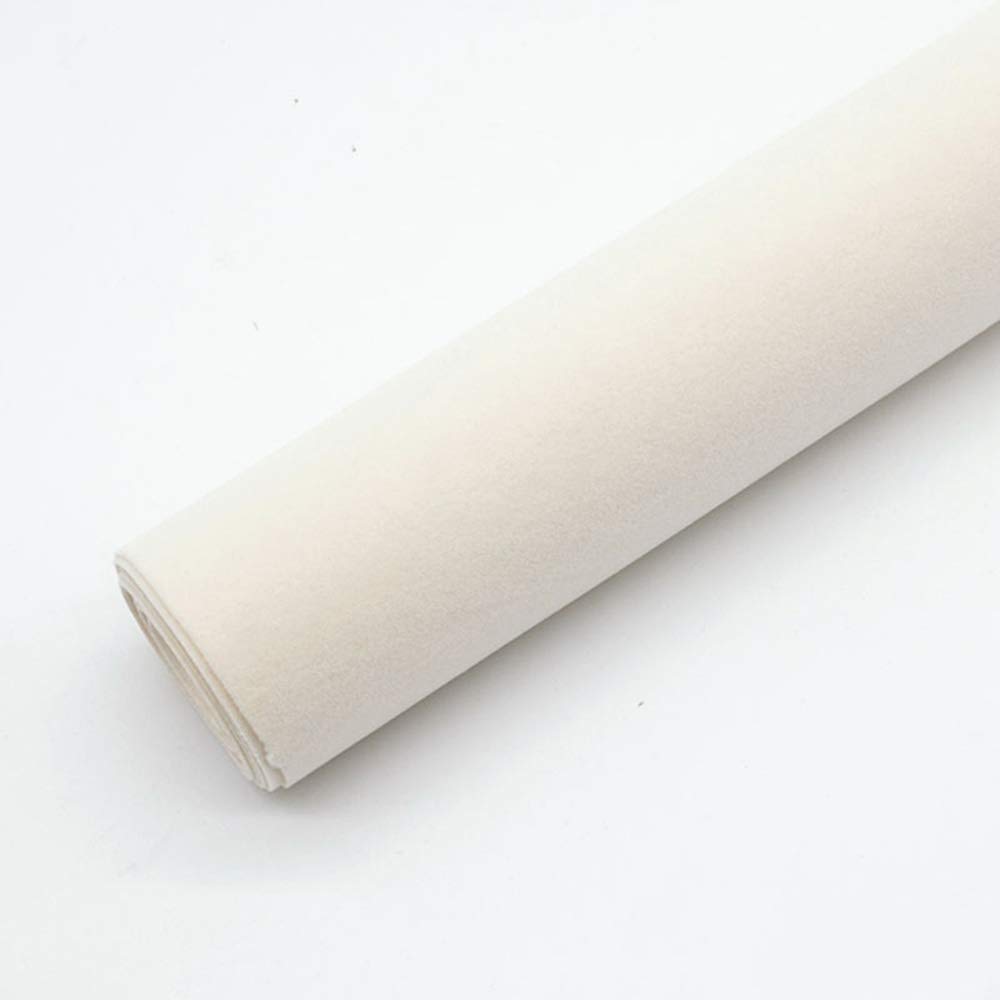 Self Adhesive Velvet Jewelry Drawer Liner Multi-use Velvet Flocking Contact Paper for Arts Crafts (Beige, 17.7x117 Inches)