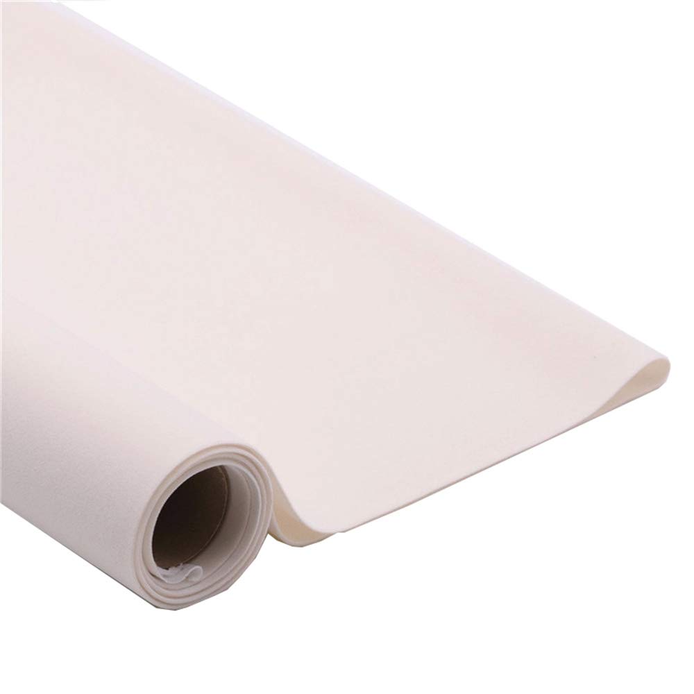 Self Adhesive Velvet Jewelry Drawer Liner Multi-use Velvet Flocking Contact Paper for Arts Crafts (Beige, 17.7x117 Inches)