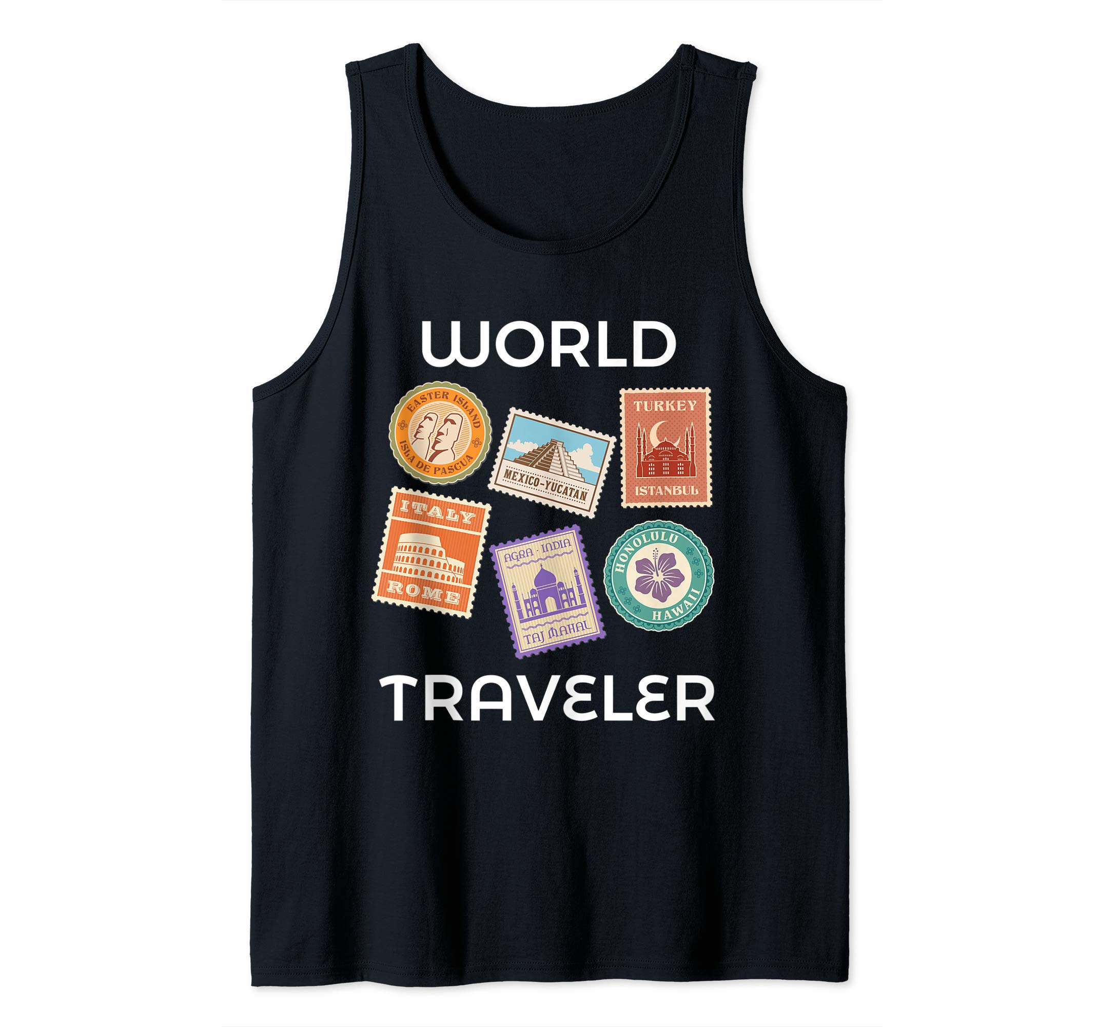 World Traveler Gifts - Men Women Kids- International Travel Tank Top