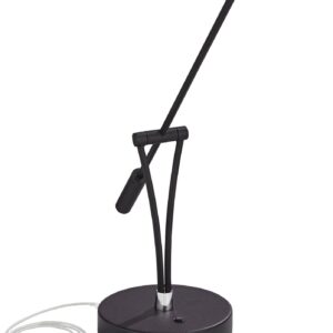 360 Lighting Arnie Modern Desk Lamp 20" High with USB Charging Port LED Satin Black Metal Adjustable Arm Decor for Living Room Bedroom House Bedside Nightstand Home Office Reading Family