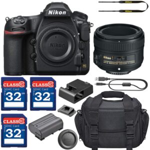 nikon d850 dslr camera with af-s nikkor 50mm f/1.8g lens + 3 memory card bundle