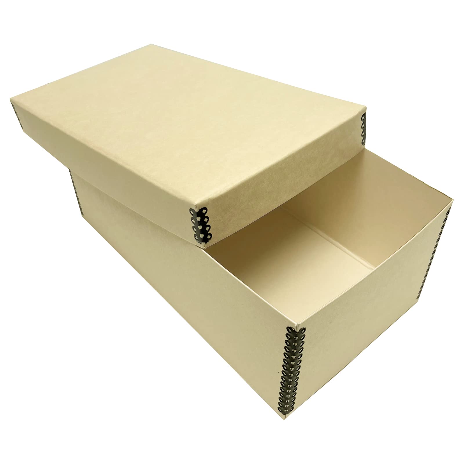 Lineco Photo Card Box, Museum-Quality Archival Storage, Acid-Free with Removable Lid, Bulk Storage for Negatives, Prints, Films, Photos, 4x6x12 Inches, Tan