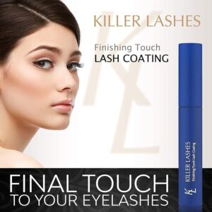 KL Killer Lashes Clear Mascara for Volumizing & Lengthening Eyelashes | Smudge Free Clear Lash Extension Coating for Nourishing Eyelash and Preventing Damage, 1 Fl. Oz, 60 Day Supply