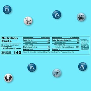M&M'S Milk Chocolate Pre-Printed Baby Boy Candy, 2lb of Bulk for Baby Shower, Gender Reveal Ideas and New Baby Party Favors