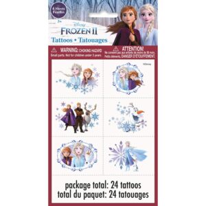 Disney Frozen 2 Tattoos (Pack of 24) - Exclusive Pattern Collection - Colorful & Transferable, Perfect for the Next Party Magical Adventure