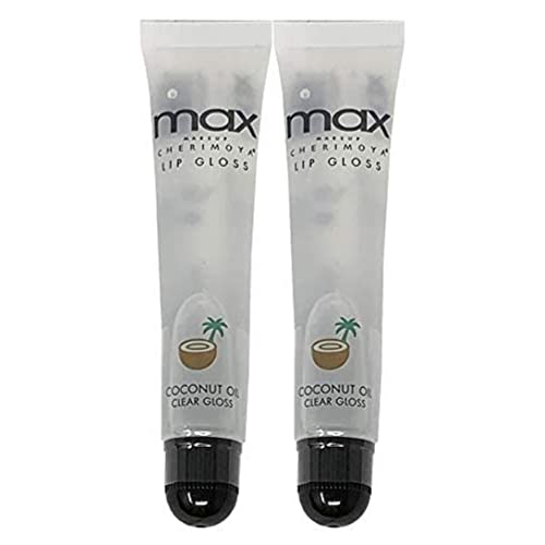 Cherimoya (2Pack) MAX Makeup Lip Polish Coconut Oil Clear Gloss