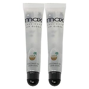cherimoya (2pack) max makeup lip polish coconut oil clear gloss