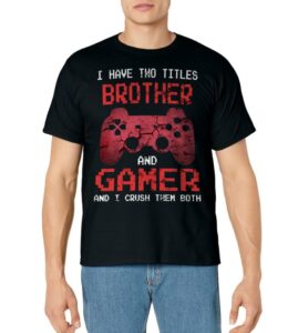 funny gamer vintage video games for boys brother son t-shirt