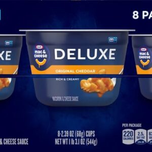 Kraft Deluxe Original Macaroni & Cheese Easy Microwavable Dinner (8 ct Box, 2.39 oz Cups)