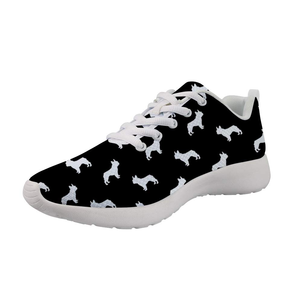 Upetstory Bulldog Print Women's Sneakers Tennis Shoes Lightweight Running Shoes Athletic Sneakers Gym Workout Walking