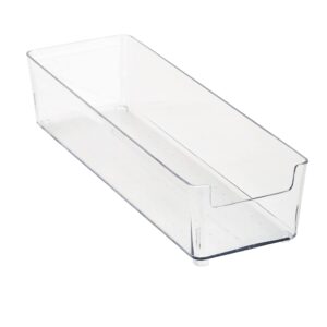 simplify 2 pack medium rectangular drawer organizer, dimensions: 11.6" x 3.7" x 2.4", multipurpose drawer organizer, great for home, perfect for small desk accessories, jewelry, cosmetics, clear