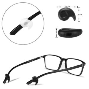 Sunuly 16 Pairs Eyeglasses Retainers, Premium Silicone Anti-Slip Eyeglass Holder, Comfort Ear Grip Hooks Protectors for Spectacle Sunglasses Reading Glasses Eyewear