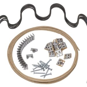 House2Home 31" Couch Spring Repair Kit to Fix Sofa Support for Sagging Cushions - Includes 4pk of Springs, Upholstery Spring Clips, Seat Spring Stay Wire, Screws, and Installation Instructions
