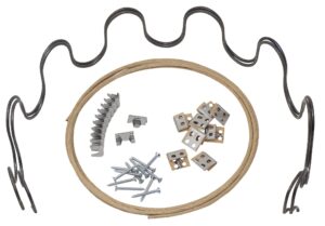 house2home 31" couch spring repair kit to fix sofa support for sagging cushions - includes 2pk of springs, upholstery spring clips, seat spring stay wire, screws, and installation instructions