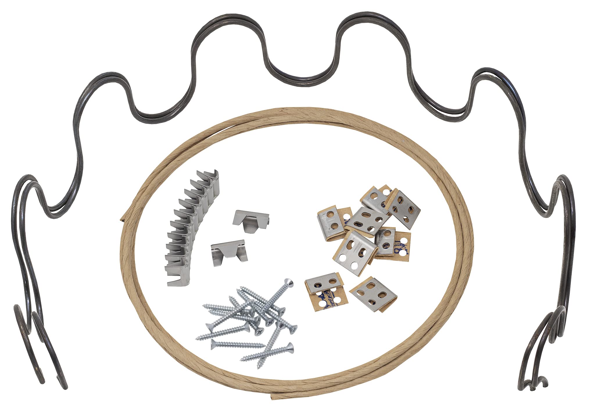 House2Home 31" Couch Spring Repair Kit to Fix Sofa Support for Sagging Cushions - Includes 2pk of Springs, Upholstery Spring Clips, Seat Spring Stay Wire, Screws, and Installation Instructions